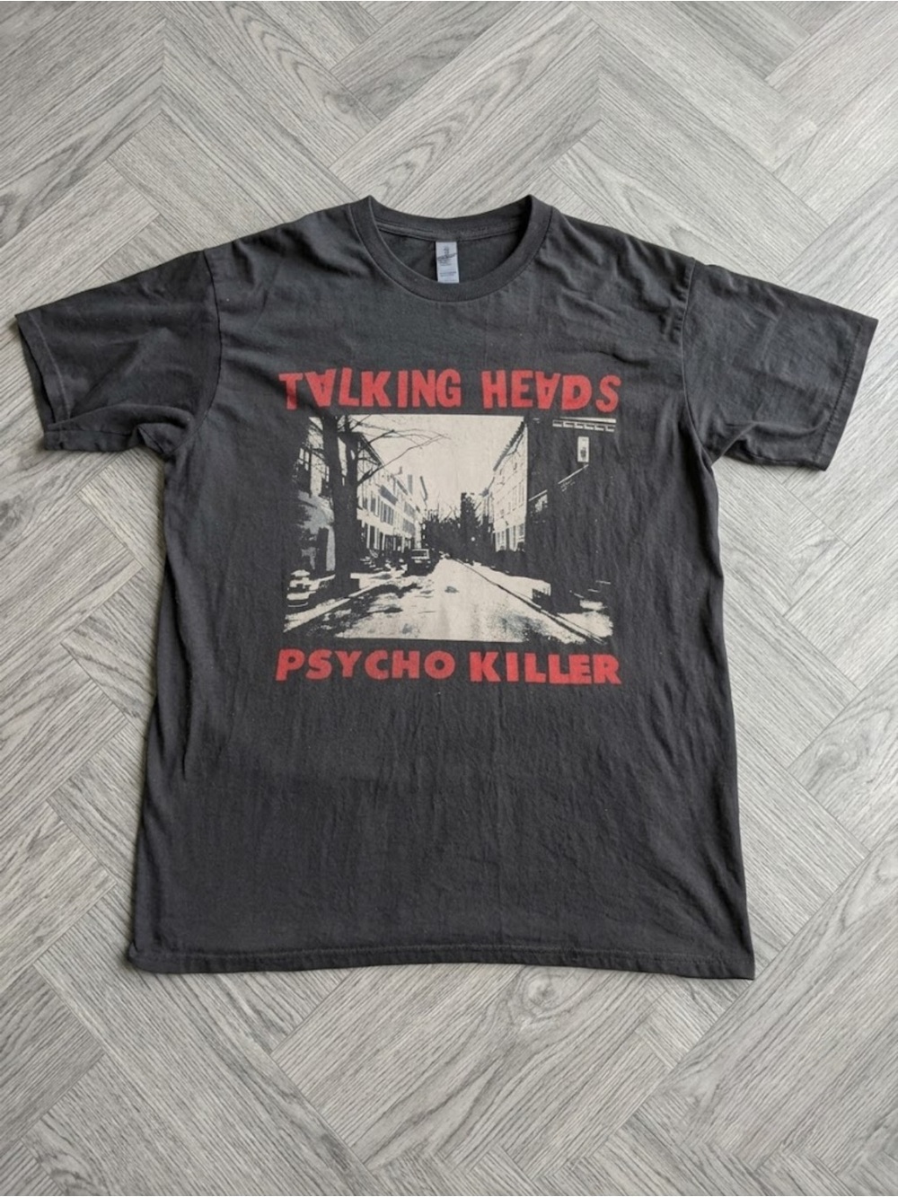 Gildan Heavy Cotton Talking Heads - Psycho Killer Tee - Black